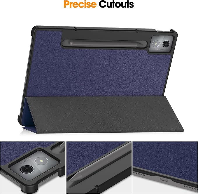 Gylint PU Leather Case for Lenovo Idea Tab Pro/Xiaoxin Pad Pro 12.7 Inch 2025 Ultra Thin Folding Folio Stand Protective Cover Black