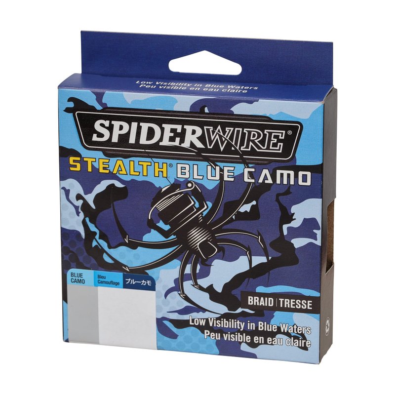 SpiderWire Stealth® Superline, Blue Camo, 15lb | 6.8kg, 200yd | 182m Braided Fishing Line, Suitable for Saltwater and Freshwater Environments
