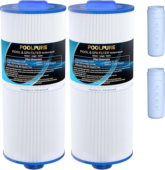 POOLPURE Removable Handle Spa Filter Replaces PJW60TL-OT-F2S, Jacuzzi Prem J300