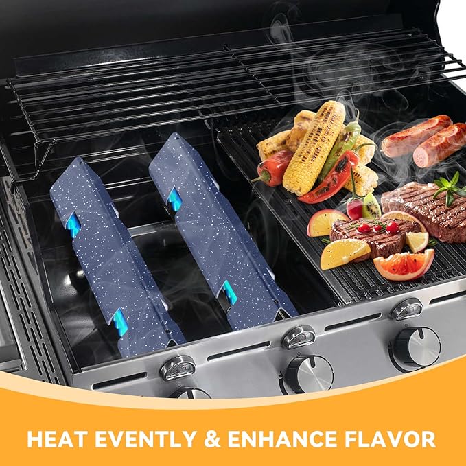 KifonMetals 15.3 inch Flavorizer Bars for Weber Spirit I & II E310 E320 E330 S310 S320 S330 Gas Grills with Front Control Knobs, Replacement for Weber Spirit Grill Parts 7636, Porcelain Steel, 5 PCS