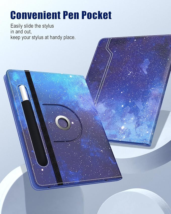 TiMOVO Universal Rotating Case for 11 Inch Tablet Black | 360 Degree Rotating Stand Pen Pocket 9 10 10.1 Inch Android Touchscreen Compatible