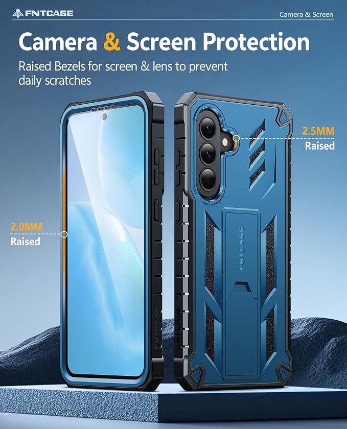 FNTCASE for 11 Pro XL Case Rugged Kickstand 2 Front Frames Black | Built-in Screen Protector 20FT Military-Grade Drop Protection Rugged Heavy Duty Shockproof Full Body Protective Cover