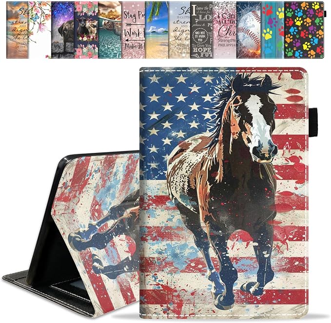 Case for Amazon Kindle Fire 7 Tablet (9th/7th Generation 2019/2017 Release 7 Display) with Card Slot &amp Auto Sleep/Wake - Slim Folding Stand Folio Cover - African Women