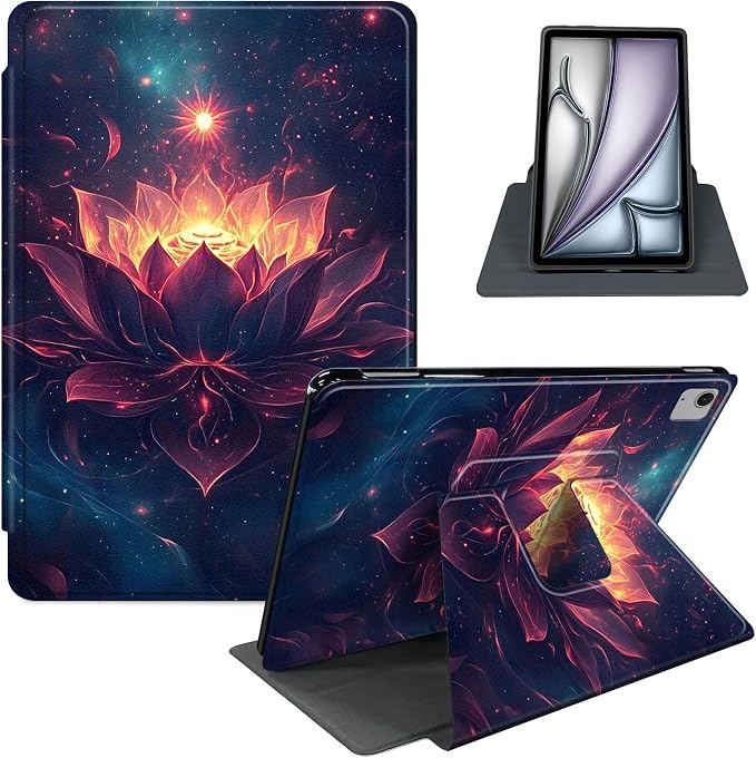 for iPad 11th Generation (A16 2025) 11 / iPad 10th Gen 10.9 2022 Case 360° Rotating PU Leather Stand Cover with Auto Sleep/Wake Shockproof TPU Backl Two Dragons Fighting