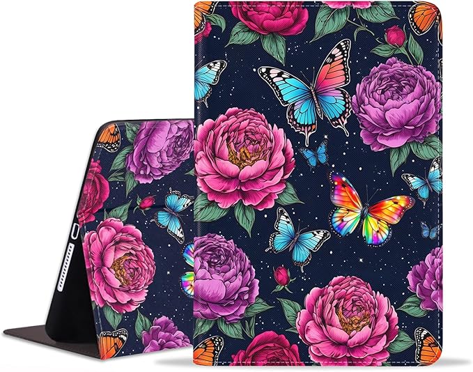 Case for Samsung Galaxy Tab A9 Plus 11 Inch 2023 Model (SM-X210/X216/X218) Premium PU Leather Stand Folio Cover with Auto Sleep/Wake Abstract Colorful Dog