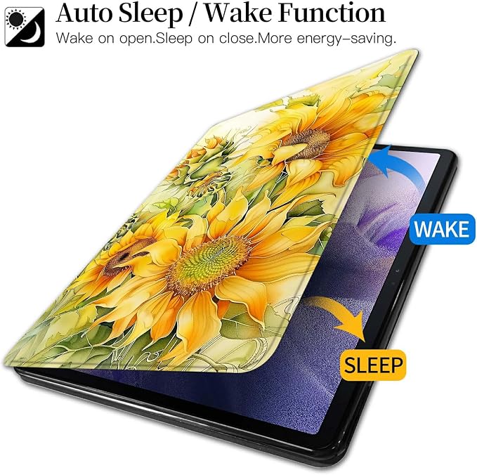 Case for Kindle Fire 7 Tablet (12th Generation 2022 Release) Baseball Theme 360 Degree Rotating Stand Protective Cover with Auto Sleep/Wake for Fire 7 2022 Tablet