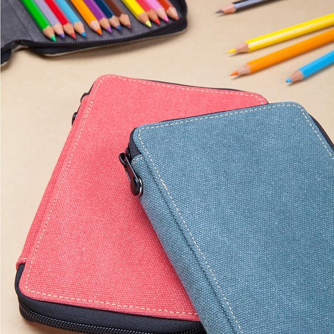 Speedball Art Products 256480 48 Pencil Storage Canvas Pencil Case, Rose