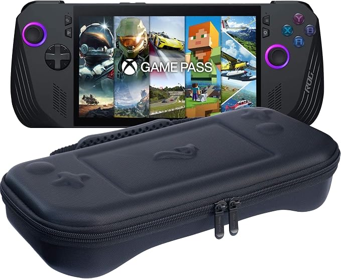 ButterFox Slim Carrying Case Bag for ASUS Rog Ally X (Black/Blue)
