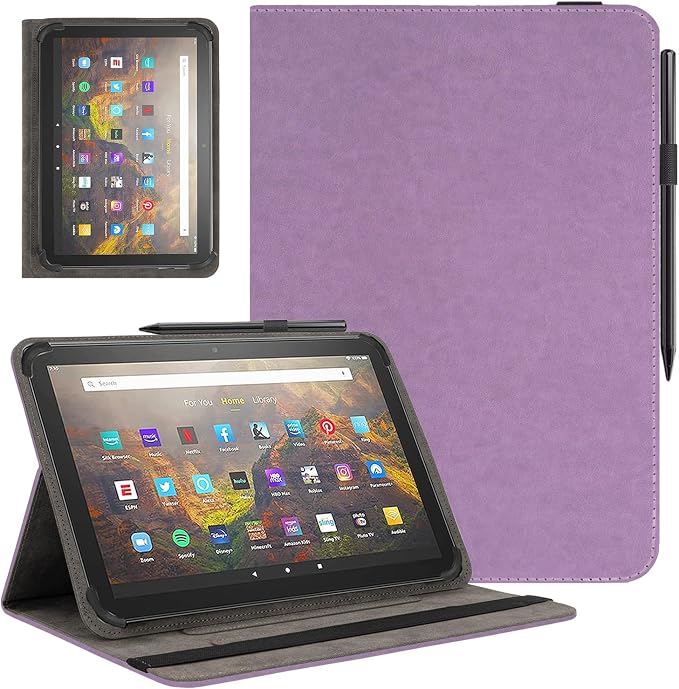Universal 11 12 Inch Android Tablet CaseMulti-Angle Viewing Stand Stylus Holder Cover for 11-12 Touchscreen TabletBlack
