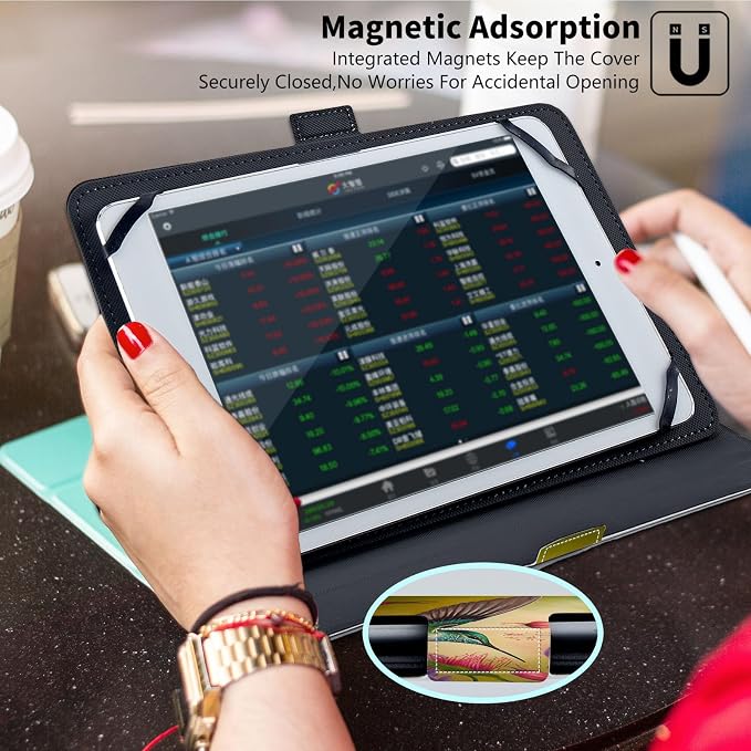Case for Google Pixel Tablet 11 2023PU Leather 360 Degree Rotatable Kickstand Tablet Cover with Magnetic Closure for Pixel Tablet 11 2023/ All 10.5-11.5 Tablet，American Eagle with Flag
