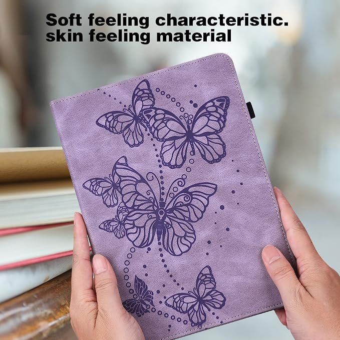 Case for Samsung Galaxy Tab A 10.1 2016 (No S Pen Version)Butterfly PU Leather Folio Flip Stand Case 10.1 Inch (SM-T580/T585/T587) - Blue