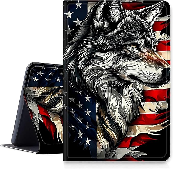 Case for Amazon Fire 7 Tablet 2019/2017 Release 9th/7th Generation PU Leather Smart Protective Cover with Auto Sleep/Wake for Fire 7 2019Dog Wearing Witch Hat Pumpkin