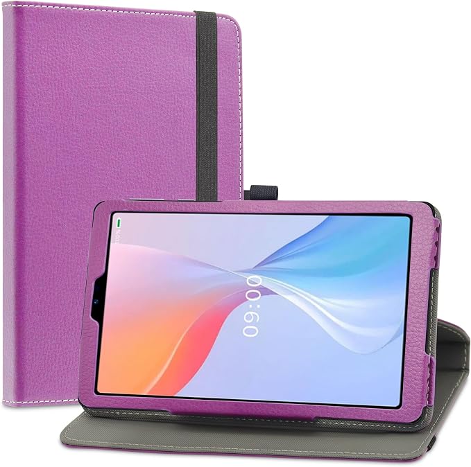 LiuShan Compatible with Onn 8 Gen 4 360 Degree Rotation Stand PU Cover for 8 Inch 2024 Model:100135923 Tablet Black
