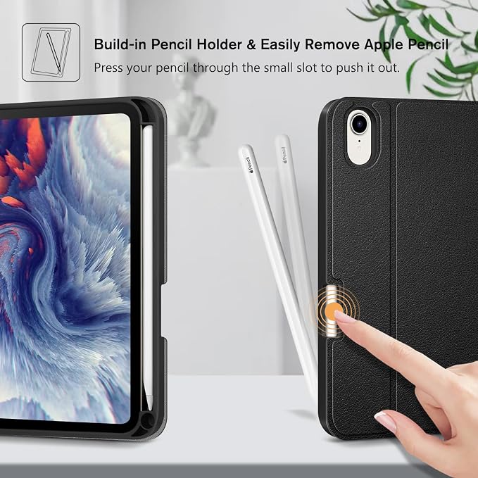 FINTIE Keyboard Case for iPad mini 7th Generation (A17 Pro) / mini 6 8.3 | Detachable Magnetic Bluetooth Keyboard Soft TPU Cover Multi-Angle Viewing Pencil Holder Backlight/Fantasy Ombre