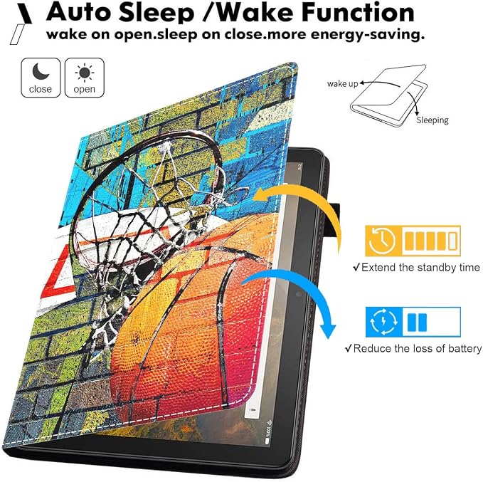 Case for Amazon Kindle Fire HD 10 &amp Fire HD 10 Plus Tablet (11th Generation 2021 Release) Premium PU Leather Stand Cover with Smart Auto Wake American Flag Deer