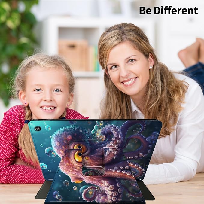 for iPad 9th Generation Case (2021)/8th Gen (2020)/ 7th Gen (2019) 10.2 Inch-360 Degree Rotating Multi-Angle Viewing Protective Cover with Auto Sleep/Wake-Art Mandala Flower
