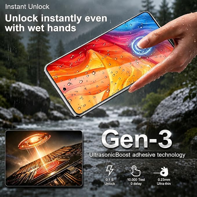 2 Pack for Samsung Galaxy S26 Ultra Screen Protector Auto Align Glass | [Auto-Dust Removal] [12 FT Shatterproof] Tempered Glass Support Fingerprint Unlock HD Easy to Install for Beginners