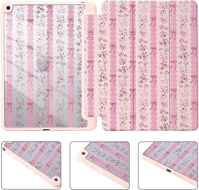 Joyland Leopard Print for iPad 10th Generation Case 10.9 inch 2022/iPad (A16) 11th Gen 11 2025Built-in Pencil Holder with Shockproof Cover Clear Transparent Back Shell Auto Wake/SleepBlack