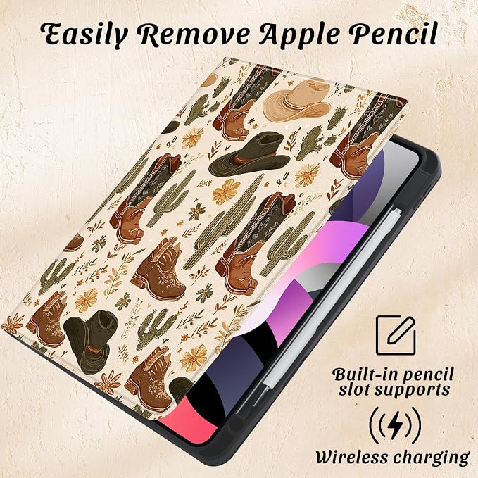 Cute Maple Bear Case for 10.2 iPad 2019/2020/2021(7th/8th/9th Gen) with Pencil Holder Auto Wake/Sleep Leather Soft TPU Back Cover for Women Girls