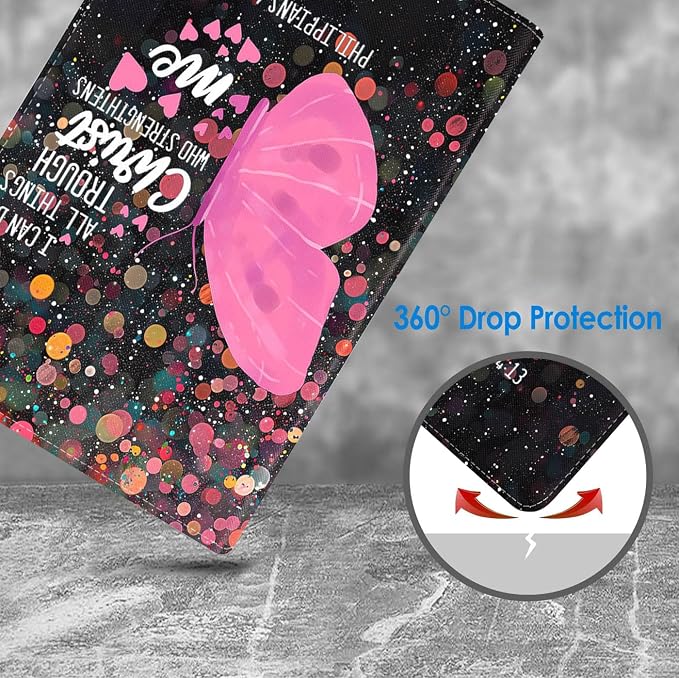 Case for Samsung Galaxy Tab A 8.0 2019 (SM-T290/T295/T297) Slim Lightweight PU Leather Stand Cover with Auto Wake/Sleep for Galaxy Tab A 8.0 Inch Abstract Watercolor Art Dogs