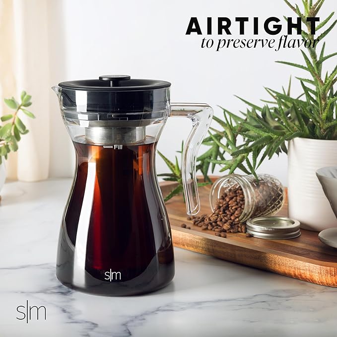 Simple Modern Cold Brew Coffee & Tea, Airtight Pitcher | 1.5 Q | Black