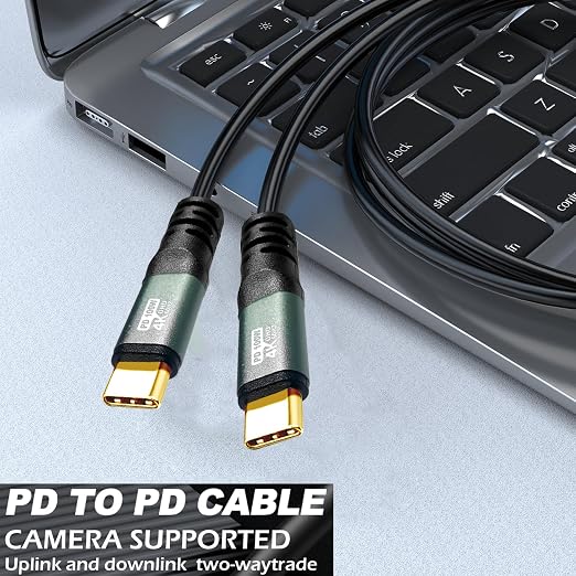 USB C to C Cable 15FT 4K60HZ GEN2x2(Data usb3.1)USB TYPE C Video Output From USB3.2/ USB4.0 (NOT 100% Fast Charging) &amp Sync for Xreal MacBook Pro iPad Pro iPhone 15 Pro Galaxy S22 Portable Monit