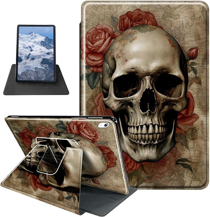 Astronaut Mushrooms Pattern Case for iPad 10.2 iPad 9th Generation 2021/ iPad 8th Generation 2020/ iPad 7th Generation 2019360 Degree Rotating Stand Protective Cover with Auto Sleep/Wake