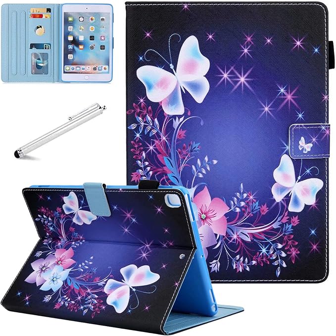 iPad mini Case FANCITY Mini 4 Mini 5 Mini 3/2/1 Smart Wake Sleep Case with Kickstand [Card Slot &amp Pen Holder] PU Leather Protective Cover for Apple iPad mini 4 Mini 5 2019 Mini 2/3 - Beach