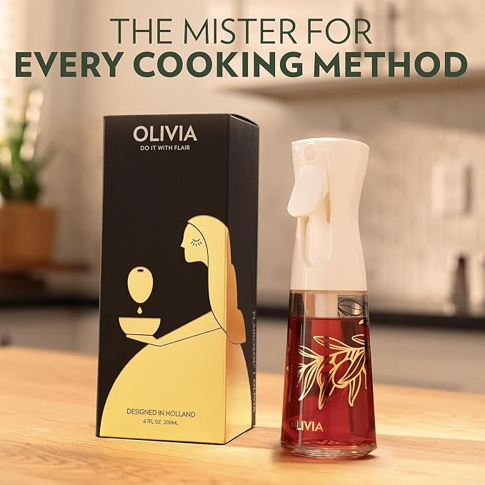 FLAIROSOL OLIVIA Oil Sprayer for Cooking, 200ml Glass Olive Oil Sprayer