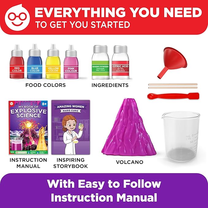 Doctor Jupiter Explosive Science Kit for Girls Ages 8-10-12-14 | Birthday Gift Ideas for 8,9,10+ Year Olds | Chemistry Set, STEM Toy Kit with 10 Experiments | Learning & Educational Projects