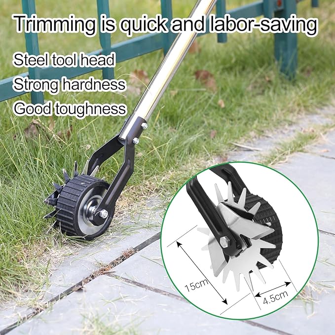 Edger Lawn Tool,Tawn Edger,Gardening Hand Tools,Hand Edger Lawn Tool Made of Stainless Steel,Adjustable Length,Ideal for Precise Grass Trimming Along Sidewalks, Garden,Driveways & Flower Bed M
