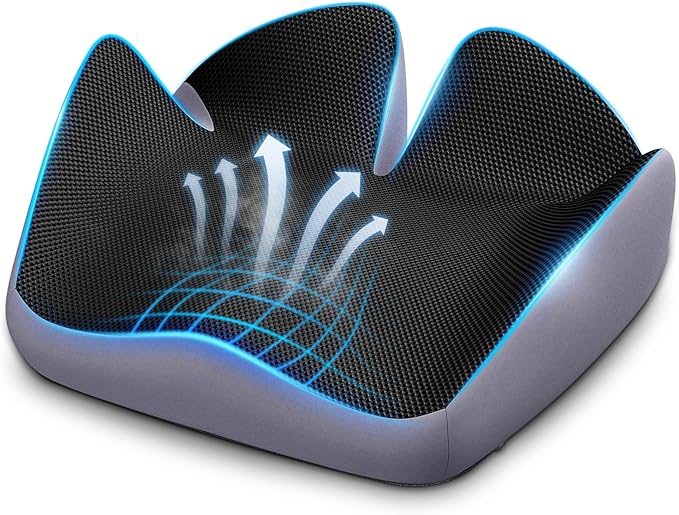 Seat Cushion for Relief Sciatica - Memory Foam Cushion for Office Chair, Hip & Coccyx Pain Relief for Long Sitting,2025 Upgraded X-Large Seat Pillow for Soft Support,for Game Chair/Wheelchair