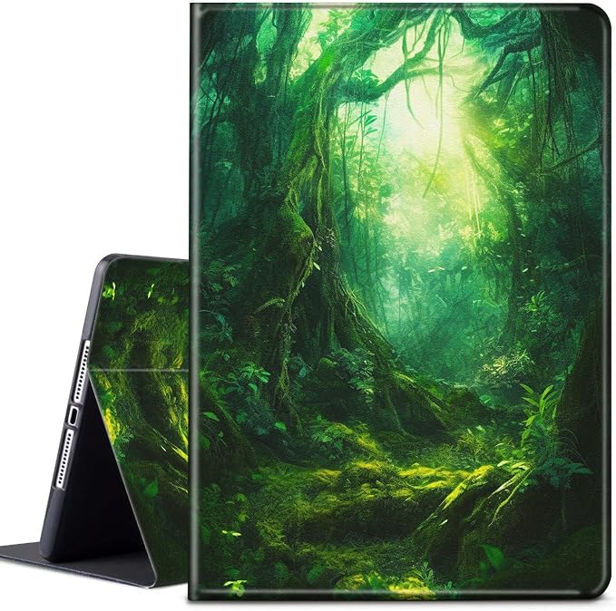 Case for Samsung Galaxy Tab A9 Plus 2023/A11 Plus 2025 11 inch Lightweight Protective PU Leather Smart Stand Cover with Auto Wake Sleep Tablet Case Cover - American Flag &amp Fish