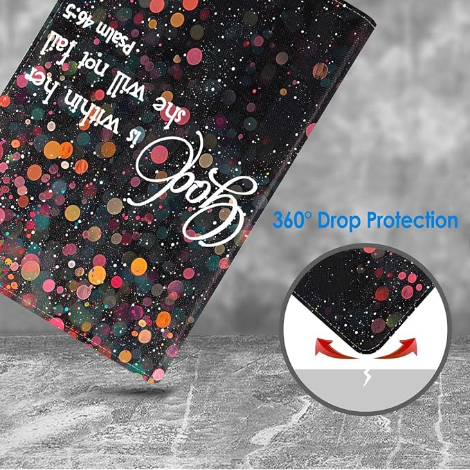 Case for Samsung Galaxy Tab A 8.0 2019 (SM-T290/T295/T297) Slim Lightweight PU Leather Stand Cover with Auto Wake/Sleep for Galaxy Tab A 8.0 Inch Abstract Watercolor Art Dogs