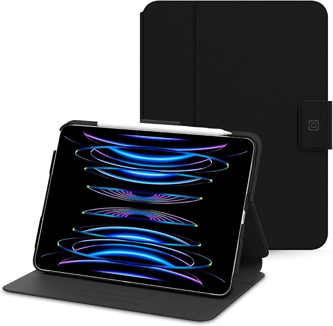 Incipio - SureView Protective Folio Case for iPad 10th Gen Lightweight Slim Cover with Adjustable Stand Scratch Protection (Black)