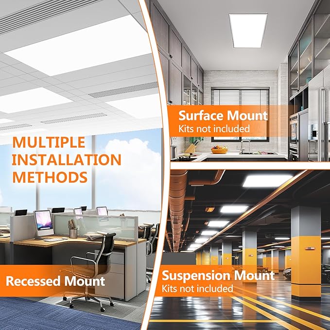 Mcacggo 30 Pack 2x4 LED Flat Panel Light 5000K-4000K-3000K & 0-10V Dimmable, 30W-40W-50W Switchable, Back-Lit Drop Ceiling Lights for Office, ETL Listed, 100-277V
