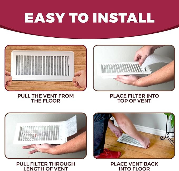 NORTHWEST ENTERPRISES Vent Filters, 24 Floor Vent Register Filters