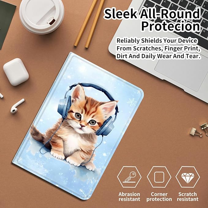 Case for Fire 7 2019/2017/2015Black Cat Purple Roses | DIGTIALL Slim Cover for Fire 7 Tablet 9th/7th/5th Gen 7.0 Folding Stand Protective Case Auto Sleep/Wake Smart Shell