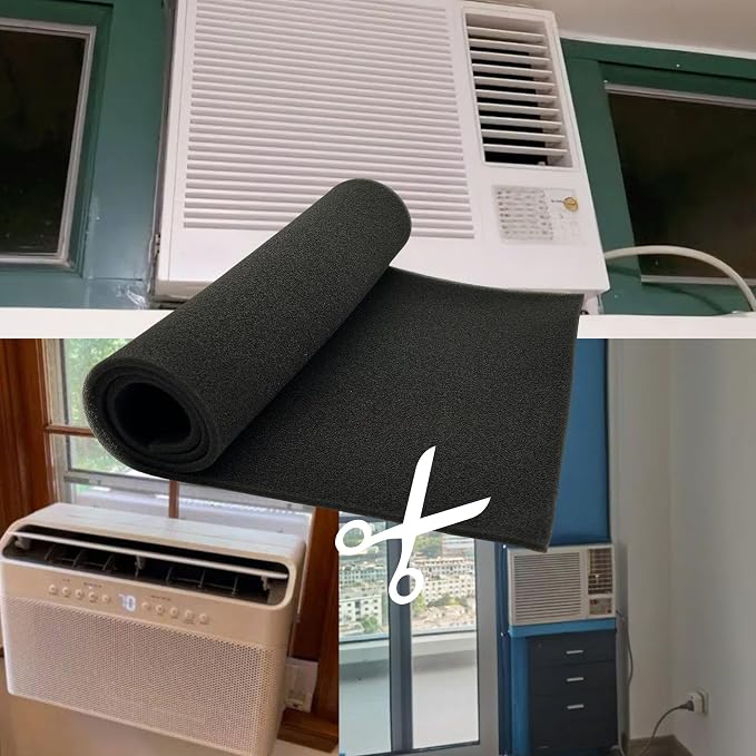Window Air Conditioner Filter 15 x 35 x 1/4 inch 50PPI Cut To Fit AC Foam