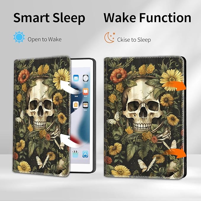 Case for iPad 10.2/10.5，iPad 9th/8th/7th Gen，for iPad 10.2 inch 2021/2020/2019/iPad Air 3rd Gen/Pro 10.5 - Slim Fit Standing Cover with Auto Sleep/Wake，Frog Playing Guitar