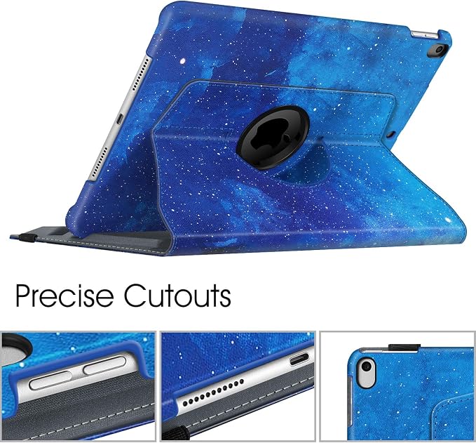 Fintie Rotating Case for iPad Air 3rd Generation 2019 / iPad Pro 10.5 2017 | 360° Swivel Stand Landscape &amp Portrait Viewing Shockproof Protective Cover Pencil Holder Auto Sleep/Wake Black