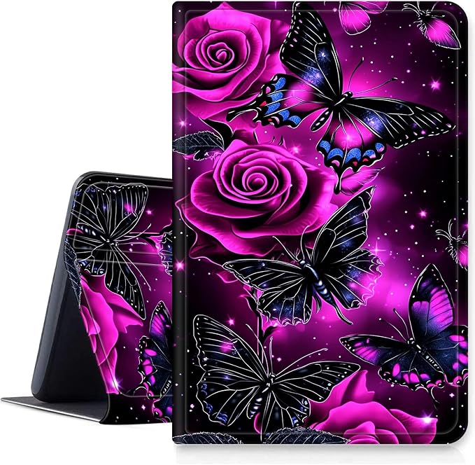 DIGTIALLL Case for Amazon Kindle Fire 7 Inch Tablet (9th/7th/5th Generation 2019/2017/2015 Release) PU Leather Smart Protective Cover with Auto Sleep/WakeBeach Palm Trees