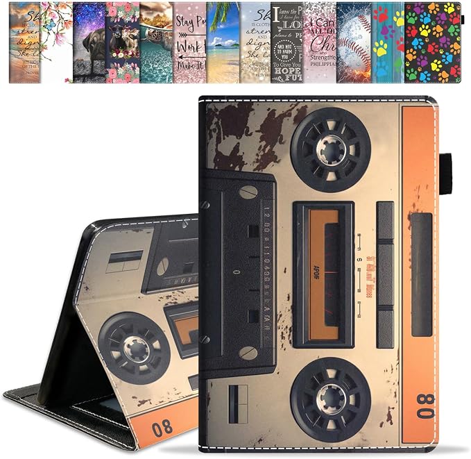 Case for Amazon Fire HD 8/Fire HD 8 Plus Tablet (12th/10th Generation 2024/2022/2020 Release) Premium PU Leather Cover with Auto Sleep Wake African Women