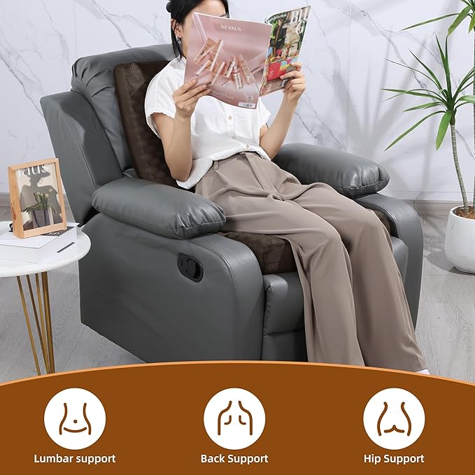 BALAPET Recliner Cushions for Long Sitting, Egg Crate Foam Recliner Cushion for Elderly Reduces Muscle Fatigue and Provides Air Flow, Extra Large Non-Slip Seat Cushion with Back Support(20*20*4in)