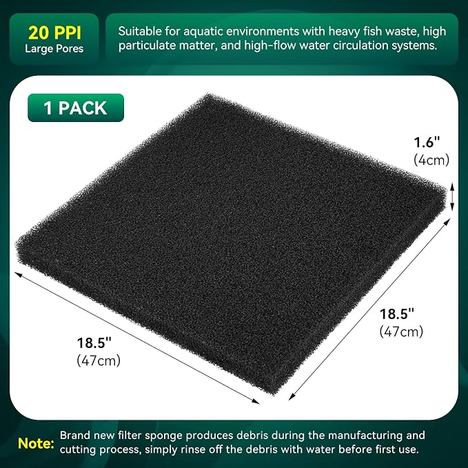 Borlech Aquarium Bio Filter Sponge Pad
