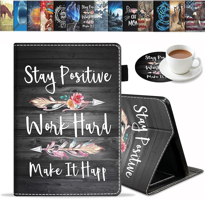 Case for Kindle Fire HD 8/Fire HD 8 Plus Tablet (12th/10th Gen 2022/2020 Release) - Slim Lightweight PU Leather Stand Cover with Auto Wake/Sleep Celestial Theme Sun with Crescent Moon