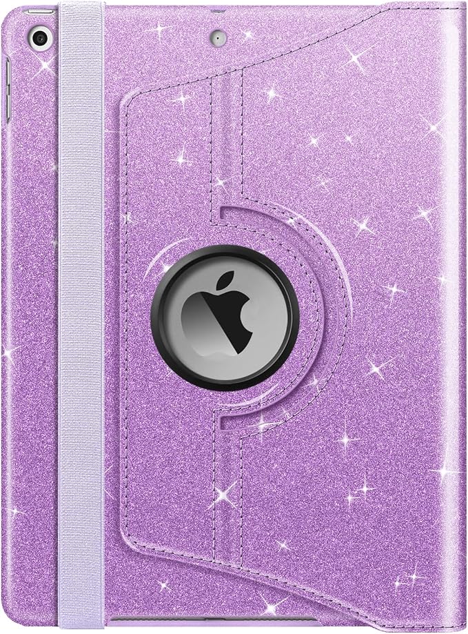 Fintie 360° Rotating Case for iPad 9th / 8th / 7th Generation 10.2 Inch | Swivel Stand Portrait &amp Landscape Viewing Shockproof Cover with Pencil Holder Auto Wake/Sleep Aqua Wave
