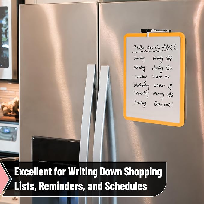 Mr. Pen- Dry Erase Board, 14” x 11” with a Black Dry Erase Marker, Small Mini White Board for Students