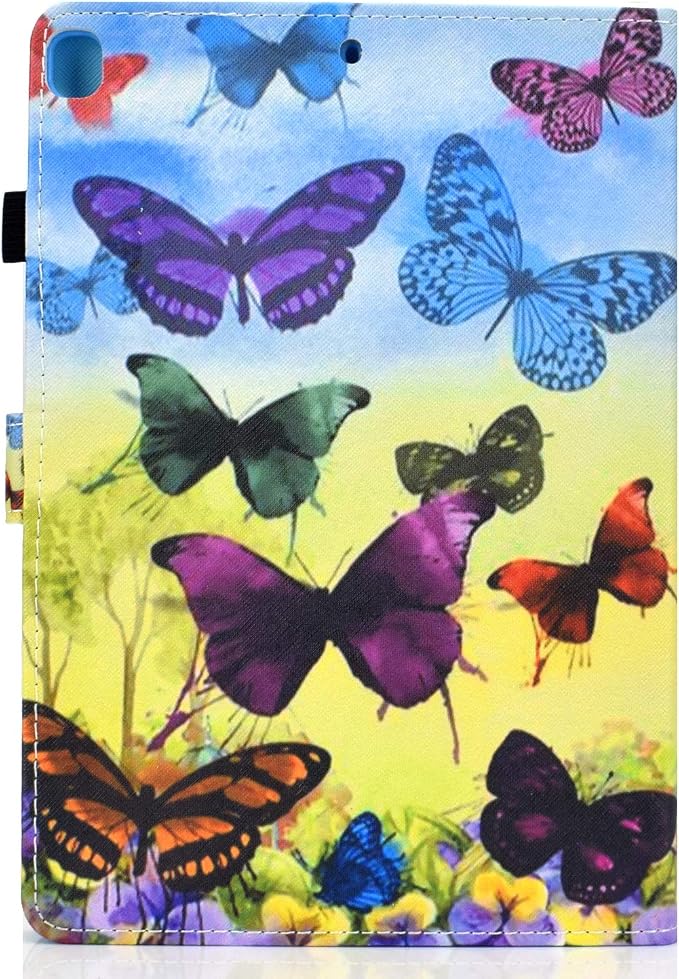 for Apple iPad 10.2 Case 2021/2020/2019 iPad 9th/8th/7th Generation Smart Cover with Pencil Holder [Auto Wake/Sleep] PU Leather Stand Folio Tri-fold Shockproof Thin Shell Colored Graffiti