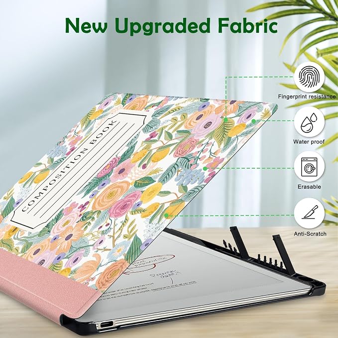 Case for Remarkable Paper Pro Tablet 11.8 (Released in 2024) Hard Back Shell Protective Book Folio Cover with Built-in Pen Holder with Auto Sleep/Wake Function.